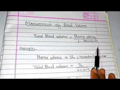 Measurement of Blood Volume