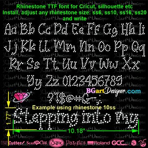 → Rhinestone ttf font bgart3 - Best rhinestone fonts