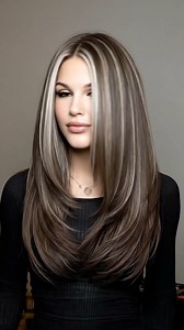 Mushroom brunette elevated with icy highlights 🤎🤍 #hairstyles | Hair Color Clique