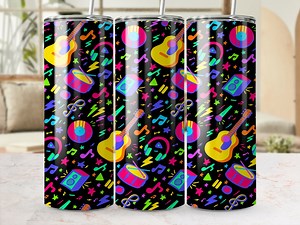 Gobelet à musique néon : 20 oz à sublimation fine (téléchargement numérique) - Etsy France