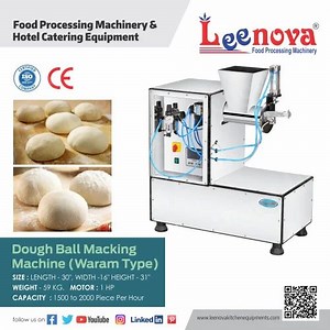 Dough Ball Making Machine - Leenova Dough Ball Cutting Machine Waram Type Manufacturer from Gondal