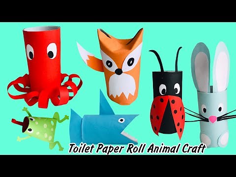 Amazing Toilet Paper Roll Craft | 6Easy Paper Roll Craft | Cute Animals Toys For Kids To Do At Home