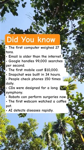 INTERESTING TECHNOLOGY FACTS EVER