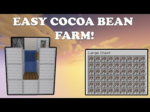 ✅ EASIEST Automatic Cocoa Bean Farm Tutorial! | Minecraft Java 1.18.1!