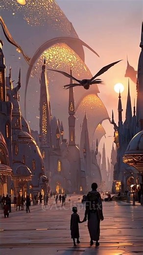 Alien City Futuristic Urban Landscape Extraterrestrial Architecture - AI Video