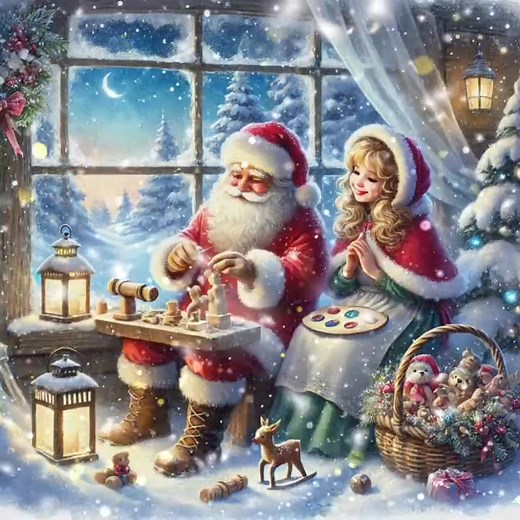 13K views · 1.4K reactions | Santa Claus and Mrs. Claus are together in our workshop in a winter wonderland. #reel | Madhu Vind | Facebook