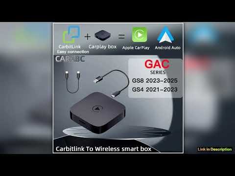 GAC GS8 GenII GS8 GT GS3 CARABC CB12 carbitlink Easy Connect carbit adapter To Wireless CarPlay And
