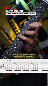 One of the most addictive riffs ever. Snow by RHCP❄🎸 ✅follow for more iconic riffs🔥🤘✨ • • #guitarriff #guitarlesson #redhotchillipeppers #guitarhacks #guitarra #guitartabs | Mario Mailool