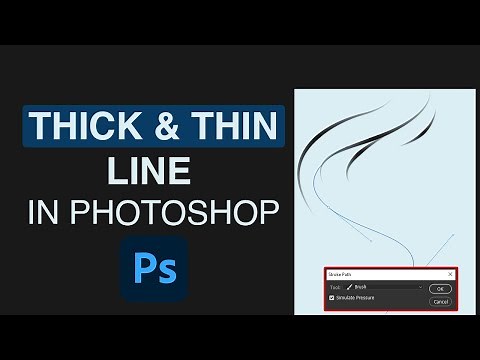 Make lines thicker & thinner in Photoshop #Photoshop quick tutorial #Pen tool # Beginner