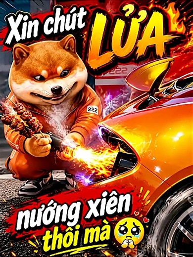 Xin chút lửa nướng xiên thôi mà | Chú Chó Shiba #funny #hoathinhvuinhon #hoạthìnhhàihước #chóshiba