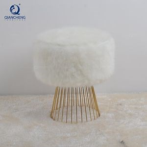 [Hot Item] New Designs Round Footrest Bed Side Step Stool Mirrored Dressing Table Ottoman