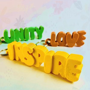 Children Fun Keychain | Inspire | Love | Unity