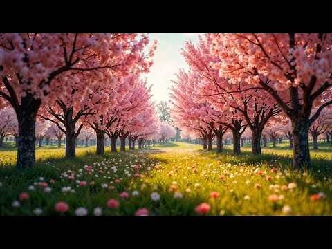 Beautiful March Blossoms 🌸 Spring Ambience 🌸 Birdsong Sounds - Relaxing Piano Music for Relaxation