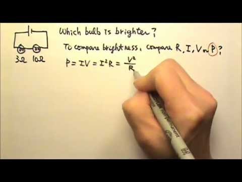 AP Physics 2: Circuits 13: Compare Brightness of Light Bulbs