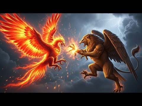 Phoenix vs Griffin Showdown Firebird of Rebirth vs Sky King of Beasts