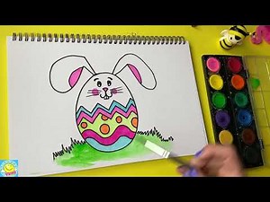 Ζωγραφίζω Αυγό με Πασχαλινό Λαγουδάκι! Βήμα Βήμα / Νηπιαγωγείο- Δημοτικό / Easter bunny painting