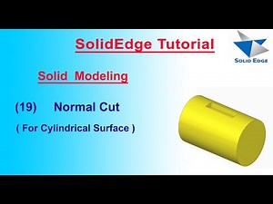 Normal Cut use in SolidEdge | Normal Cut in SolidEdge ST9 | SolidEdge Features