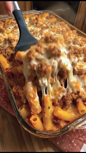 quotidian recipes on Instagram: "Baked Ziti with Mozzarella & Ricotta Cheesy, saucy, bubbly baked ziti that tastes like your favorite Italian restaurant but comes out of your own oven. It is loaded with pasta, melty mozzarella, creamy ricotta, and a rich meat sauce. My family loves this one and my kids are always asking for the cheesy pasta bake, so it is perfect for a cozy reel with that final stretchy cheese scoop. Ingredients: 12 oz ziti or penne 1 lb ground beef or Italian sausage 1 small ye