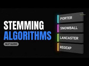 Stemming in NLP Explained | Porter, Snowball, Lancaster & Regexp Stemmer (With Python Examples) #nlp