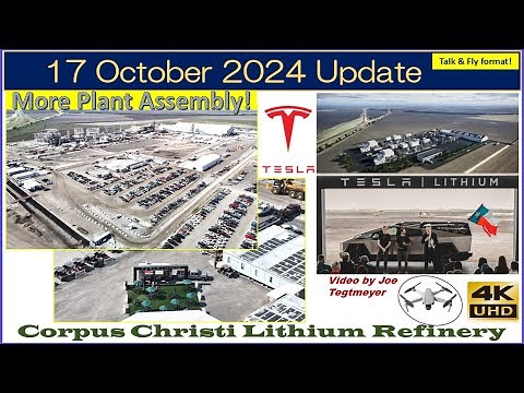 Tesla's Texas Lithium Plant Progress! 17 October 2024 Development Site & Operations Update (9:55 AM)