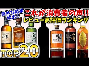 【消費者の生の声！】ウイスキーレビュー高評価ランキングTOP20！