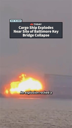 An explosion rocked a cargo ship carrying coal in Baltimore near the site of last year’s Key Bridge collapse. No one was hurt. The cause of the blast is still under investigation. #TODAYShow | Today Show