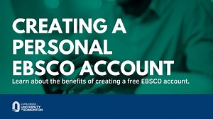 Creating a Personal EBSCO Account