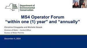 MS4 Operator Forum 12/4/2024