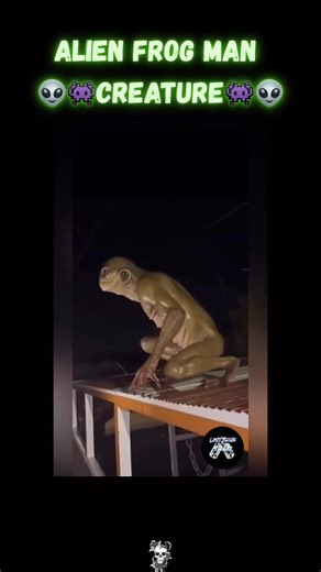 🐸Footage of what appears to be some sort of Alien Frog Man being on top of house down in Mexico. #alien #viraltiktok #tiktokviral #AlienEncounter #tiktokviralvideo