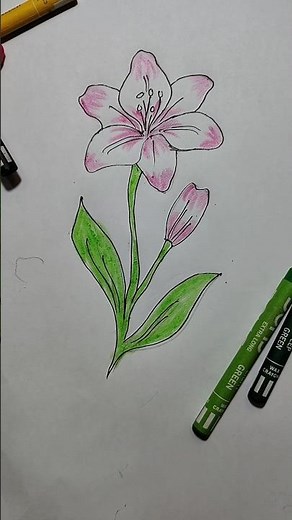How To Draw A Flower | easy drawing of fower in 2 minutes| simple Drawing for flower