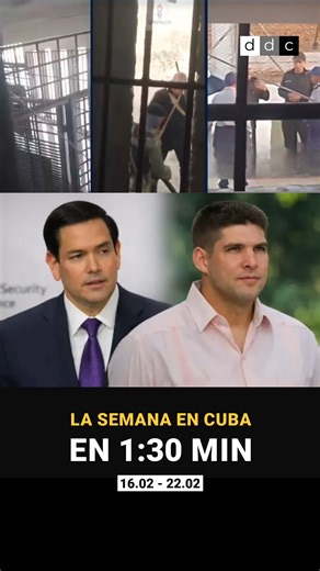 La semana en #Cuba: La semana en #Cuba: 1️⃣ Denunciadas varias muertes en el #motín de la cárcel de #Canaleta ante el silencio oficial 2️⃣ Marco Rubio ha conversado con el nieto de Raúl Castro fuera de los canales oficiales del #RégimenCubano, según 'Axios' 3️⃣ 6.000 pesos por un litro de gasolina en #Cuba: 'la #OpciónCero se quedará chiquita'' 🎥 En este video te resumimos todo en menos de 90 segundos. LEE MÁS en #DiarioDeCuba LINK en el primer comentario 👇 | DIARIO DE CUBA