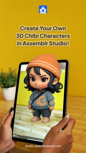 Assemblr: AR Content Platform on Instagram: "Your photo can actually turn into an adorable 3D chibi character! 😍 It’s super easy! You just need to follow the tutorial in this video! Fun, simple, and definitely worth trying 🙌 Head over to studio.assemblr.com/ai and create your very own chibi character now! 🎉 #AssemblrStudio #3D #AR #AI #Chibi #Tutorial #3DCharacter"