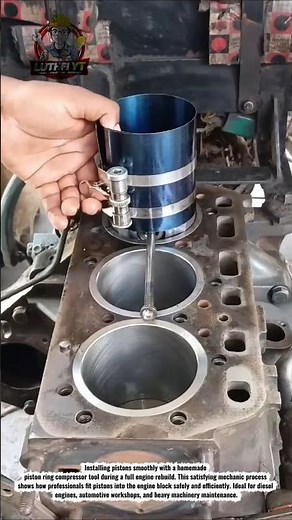Perfect Piston Installation Using DIY Ring Compressor Tool | Engine Rebuild Process