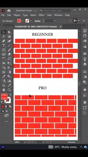 How to make a Brick wall 🧱 in the background | Tricks of Adobe Illustrator free toturial 2026
