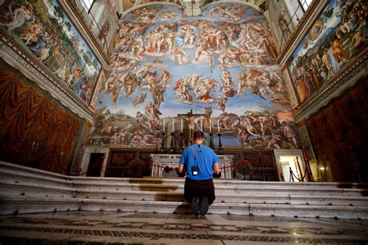 Michelangelo's 'The Last Judgment' fresco undergoes 3-month cleaning at Sistine Chapel