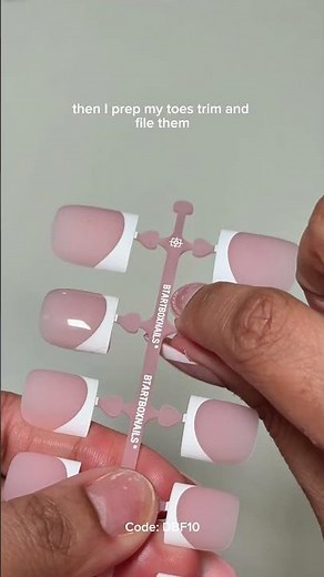 Do my French tip toe nails at home