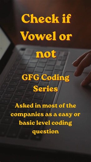 Check if Vowel | Coding Interview Questions #shorts #viral #coding #python #viralshorts #programming
