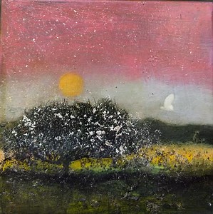 The Silver Hawthorn original painting on canvas with gold and silver leaf https://catherinehyde.co.uk/shop-front/owls/0wl-the-silver-hawthorn-print/ . . #painting #original #catherinehyde #owl #cornwall | Catherine Hyde Artist