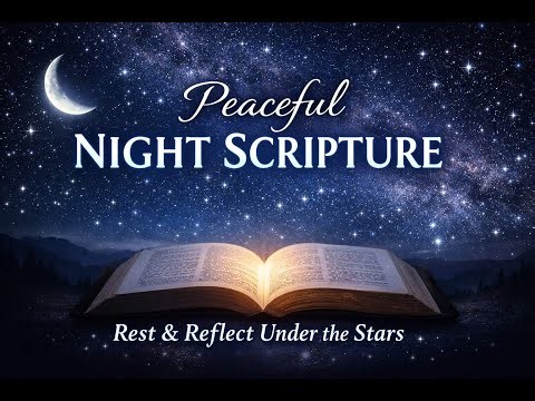 Peaceful Night Scripture for Rest & Reflection | Bible Verses Under Stars & Space
