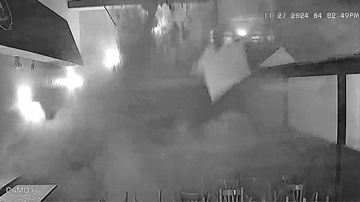 Good morning. First, just a reminder that our gift card sale continues through today. 25% off unlimited quantity. We continue to run full service out of the bar and our modified dining room. And although last night was very quiet, Small Business Saturday is the time to show us you're here for us. As our last video went viral, let's see if we can do the same thing with this. Here is the security camera footage from the dining room along with some firsthand video of the indoor rain that caused the