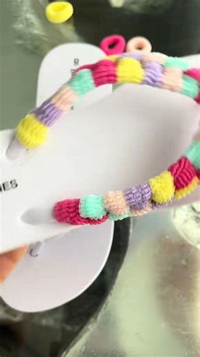 242K views · 522 reactions | Turn basic flip flops into cute custom sandals with just a few hair ties! Budget-friendly and super fun to make ✨ #DIYFlipFlops #DollarTreeDIY #SummerCrafts | Ollie Hacks | Facebook