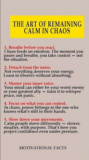 The Art of Remaining Calm in Chaos 🌪️ | #PsychologyFacts #MindPower