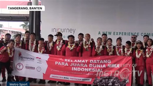 Timnas MMA Indonesia Peraih 2 Emas di Kejuaraan Dunia Brasil Tiba di Tanah Air