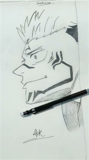 Drawing of Sukuna draw by AK gaming 😈