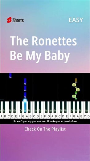 The Ronettes - Be My Baby - EASY Piano TUTORIAL by Piano Fun Play #shorts