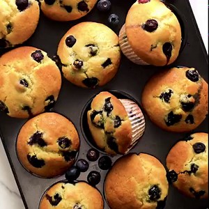 130K views · 424 reactions | Incredibly moist and fluffy with golden domed tops, you’ll fall in love with one bite! https://www.recipetineats.com/moist-blueberry-muffins/ | RecipeTin | Facebook