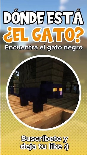 Dónde está el gato NEGRO en MINECRAFT? ⛏️ #shorts