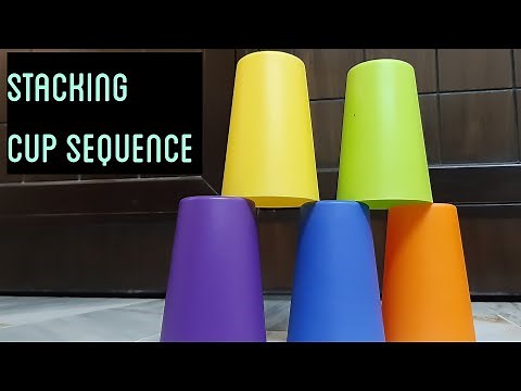 Stacking cup sequence| quick cup cards| learn how to stack cups