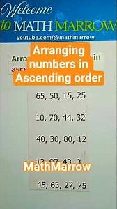 How to arrange given numbers in Ascending order @MathMarrow