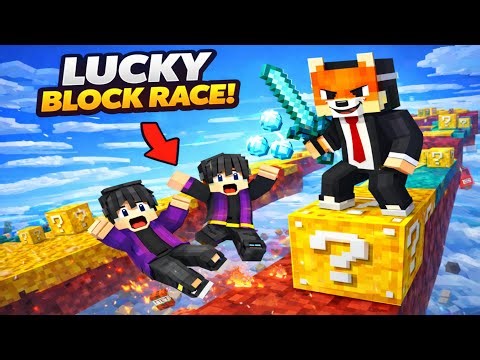 Minecraft Lucky Block Race But My Luck Is 0% 😭